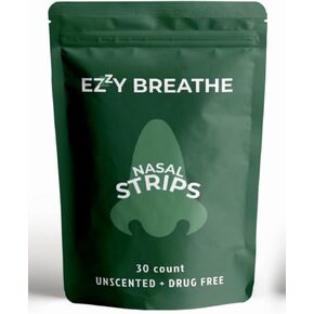 Nasal Strips (30ct), Drug-Free Snorning & Congestion Aid, Sleep Better, Nose Strips/Tape, Cold & Allergy Relief (Black)