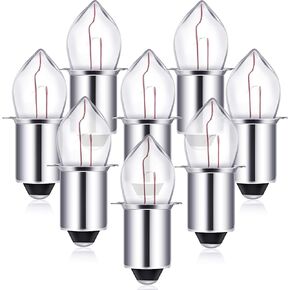 Mudder 8 Pieces 2D-2.4-Volt 0.7A Krypton Flashlight Bulb Replacement Bayonet Base Bulb