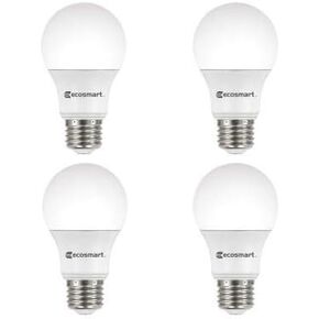 EcoSmart 40-Watt Equivalent A19 Dimmable Energy Star LED Light Bulb Soft White (4-Pack)
