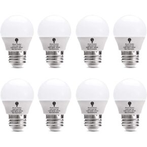 8 Pack BlueX 3W LED Light Bulb G14 3000K Warm White - 25W Equivalent - E26 Base 120V - Small Night Light Bulbs for Bedroom, Ceiling Fan, Table Lamp, Kitchen, Pendant Fixtures, Dinning Room