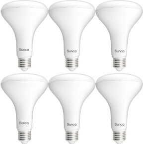 Sunco Lighting BR30 LED Bulbs 1600 Lumens, Indoor Flood Lights 16W Equivalent 100W 3000K Warm White, E26 Base, Interior Dimmable Recessed Can Light Bulbs - UL Listed 6 Pack