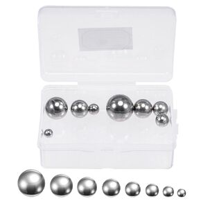 uxcell 8pcs 8 Size Bearing Balls Assortment 316L Stainless Steel 3/4" 5/8" 17/32" 1/2" 7/16" 3/8" 5/16" 1/4" with Storage Box