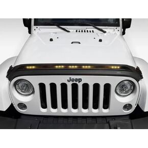 Auto Ventshade [AVS] Aeroskin Lightshield Hood Protector | Fits 2007 - 2018 Jeep Wrangler (JK) Includes Unlimited - Black | 753060