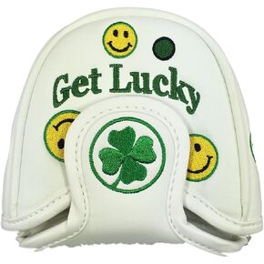 Smiley Face Mallet Putter Headcovers - Replacement Covers for Odyssey 2Ball - Scotty Cameron, Taylormade, Ping and EVNROLL Putters