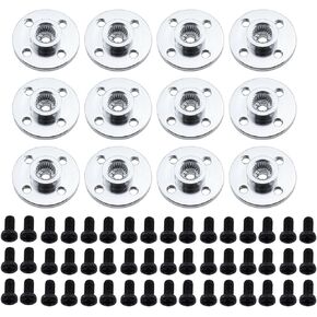 12PCS 20MM/0.8Inch Servo Horn Metal Servo Tray Silver Metal Aluminium 25T Servo Tray Suitable for Mechanical Equipment Robotic Arm Robot and R/C Car