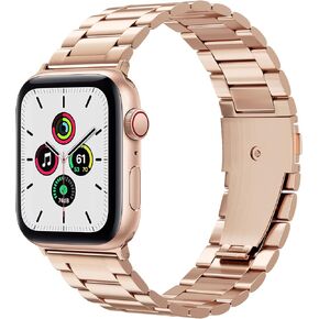متوافق مع أساور ساعة Apple 45 مم 42 مم 44 مم 38 مم 40 مم 41 مم للرجال والنساء، سوار بديل من الفولاذ المقاوم للصدأ للأعمال لسلسلة iWatch 9/8/7/6/5/4/3/2/1/SE