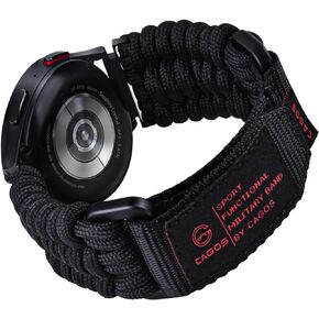 CAGOS for SAMSUNG Galaxy Watch 6 Band Classic 47mm 44mm 43mm 40mm/Galaxy Watch 5 Band Pro 45mm 44mm 40mm/Galaxy Watch 4 Band Classic 46mm 44mm 42mm 40mm, Rugged Paracord Nylon Sport Strap Loop for Men