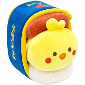 Anirollz Stuffed Animal Plush Keychain - Official SPAM Musubi Plush Toy |Soft, Squishy, Warm, Cute, Comfort, Safe| Pillow with Kitty - Birthday Deco Graduation Gift 4" Kittiroll