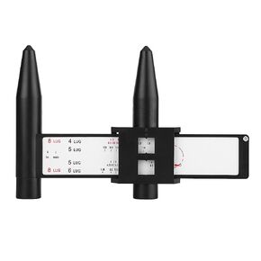 Sliding Measuring Gauge, 4 5 6 8 Lug Wheel Rim Gauge for Car Wheel Rim Bolt Pattern Sliding Measuring Gauge Tool PCD Ruler