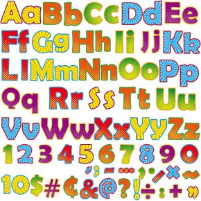 260pcs Bulletin Board Letters for Classroom 4" Letters Combo Pack Set Groovy Retro Hippie Classroom Decorations Boho Daisy Alphabet Numbers Symbols Letters for Bulletin Board Cutouts Card for Classroo