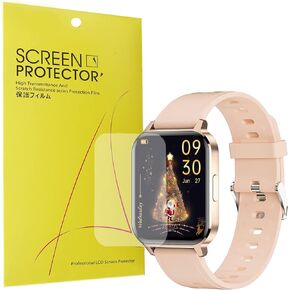Compatible for FirYawee Smart Watch 1.7" Screen Protector, Lamshaw [6 Pack] Full Coverage TPU Clear Film Compatible for FirYawee Q18 Smart Watch 1.7" (6 Pack)