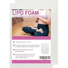 Lipo Foam Board 4Pack Liposuction Surgery waist-supports Foam Sheet for Recovery BBL Supplies 8"X11" Lipo Foam Pads for Post Surgery Help Out When Using Ab Board Compression Garments