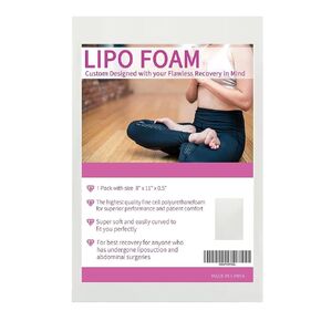 Lipo Foam Board 4Pack Liposuction Surgery waist-supports Foam Sheet for Recovery BBL Supplies 8"X11" Lipo Foam Pads for Post Surgery Help Out When Using Ab Board Compression Garments