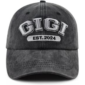 Gigi Est 2024 Hat for Women, Funny Adjustable Cotton 3D Embroidered Grandma Baseball Cap