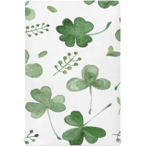 xigua St. Patrick's Day Clover Crib Sheet for Boys Girls, Breathable Soft Baby Fitted Crib Sheet for Standard Crib and Toddler Mattresses, 27 x 39 Inch