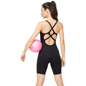 LOVESOFT Yoga Romper for Women Sports Backless Jumpsuits Shorts Sleeveless Gym Bodysuit in Kuwait