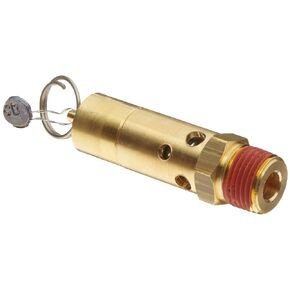 Control Devices SF Series Brass ASME Safety Valve, 125 psi Set Pressure, 1/2" Male NPT