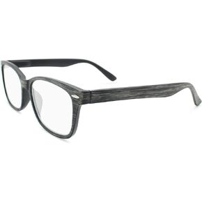 Gray Wood Tone Reading Glasses Men & Women to Look Unique With Clear Vision - Strong & Durable Readers For Women & Men - Comfortable Spring Hinges for All Face Shapes - Mens Reading Glasses 1.0