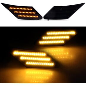 Dynamic Sequential 3-Strip LED Side Marker Turn Signal Light Corner Parking Lamps For 2013-2019 Subaru BRZ 2013 2014 2015 2016 Scion FR-S and 2017-up for Toyota 86