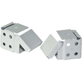 2 Pair: 1" Mini Blind Bracket: Metal (Box Style) White, by Amazing Drapery Hardware