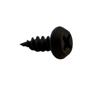 Small Parts 0607YPPG #6-17 x 7/16" Phillips Pan Head Serrated Fine Drywall Framing Screw Black Oxide (Pack of 100)