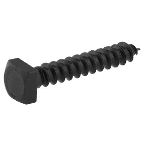 Rustic Square Lag Screws, Ruspert Weatherproof Coating, Black Exterior Lag Bolts, 1/4 x 1 1/2-Inch, (Pack of 25)