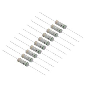 PATIKIL 3Watt 0.5 Ohm Carbon Film Resistor, 20 Pcs 5% Tolerance Resistors Axial Lead Colored Ring for DIY Projects and Experiments