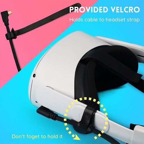 كابل ربط لـ Oculus Quest، كابل شاحن لـ Vr Quest 2، متوافق مع أجهزة الكمبيوتر عالية السرعة وشحن سريع USB 3.0 إلى النوع C لسماعات Oculus Quest 2 وكمبيوتر الألعاب (10 أقدام 3 متر) in Saudi Arabia