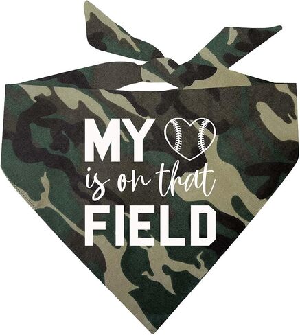 باندانا كلب البيسبول My Heart is On That Field (1044 أسود، مقاس واحد) in Kuwait