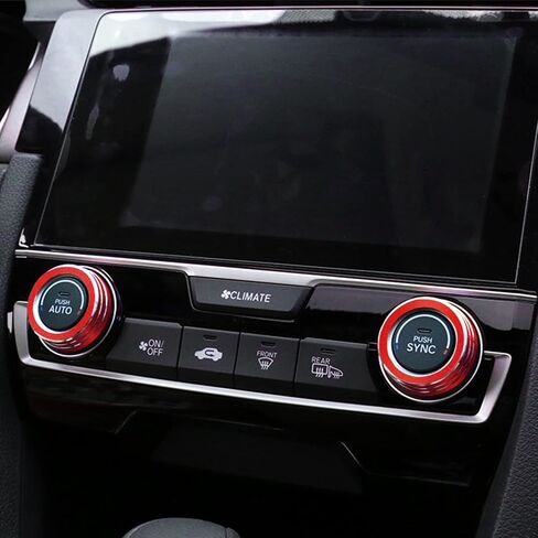 for Honda Civic Accessories Door Speaker Engine Start Button SYNC AUTO Knob Cover Center Control Sticker Compatible with Honda Civic 10th Gen 2016 2017 2018 2019 2020 2021 (Blue, 5PCS) in Saudi Arabia