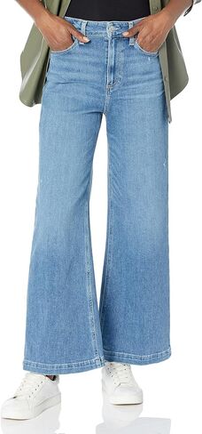 PAIGE Women's Anessa High Rise Wide Leg Above The Ankle in Say Anything in Saudi Arabia