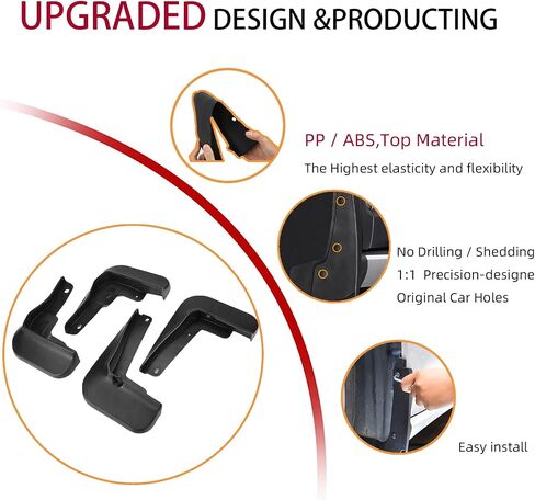 Mud Flaps for Toyota Camry LE XLE 2018 2019 2020 2021 Accessories Mud Splash Guard Front and Rear 4-PC Set in Saudi Arabia