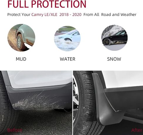 Mud Flaps for Toyota Camry LE XLE 2018 2019 2020 2021 Accessories Mud Splash Guard Front and Rear 4-PC Set in Saudi Arabia