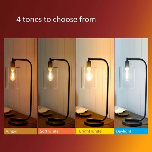 Vintage Flicker-Free Clear Spiral ST19 Bulb - Soft White 2700K - 4 Pack - 8W=75W - 800 Lumen - E26 Base - Dimmable - Eye Comfort Technology in Saudi Arabia