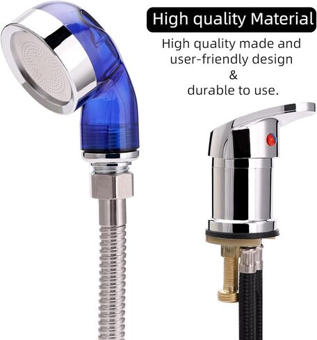 Shampoo Bowl Faucet, Salon Faucet for Barbershop Sink Shampoo Bed Chair Shower Replacement, Hot and Cold Mixer Shampoo Faucet (Blue) in Saudi Arabia