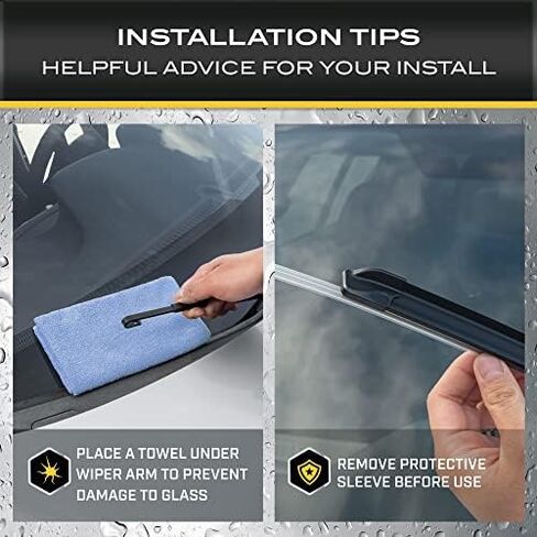Cat C2.0 Windshield Wipers Blades 3pc Set Heavy Duty Automotive Replacement Windshield Wiper Blades Premium Beam Design, Front Pair PLUS Rear Wiper All Season Silent Clean Streak-Free Rubber 3-Piece in Kuwait