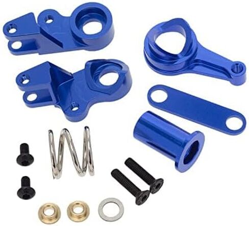 Alloy Servo Saver Set Steering Assembled 6845X for Traxxas Drag Slash 1967 Upgarde Parts Slash 4X4 Rustler 4X4 Bandit Upgrades (Dark Blue) in Saudi Arabia