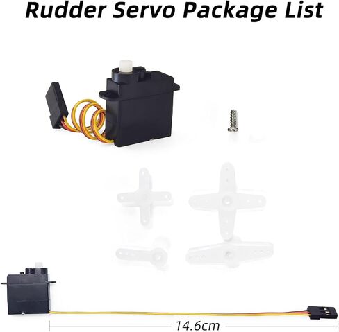 DSPOWER DS-S002 Micro Digital Servo 0.15oz/4.3g لاستبدال Radiolink A560 Rudder الأصلي، قارب سيارة روبوت هليكوبتر (طول كابل مؤازر 5.75 بوصة/14.6 سم) in Kuwait