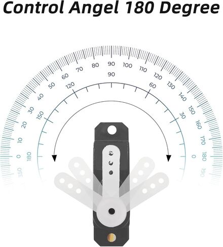 DSPOWER DS-S002 Micro Digital Servo 0.15oz/4.3g لاستبدال Radiolink A560 Rudder الأصلي، قارب سيارة روبوت هليكوبتر (طول كابل مؤازر 5.75 بوصة/14.6 سم) in Kuwait