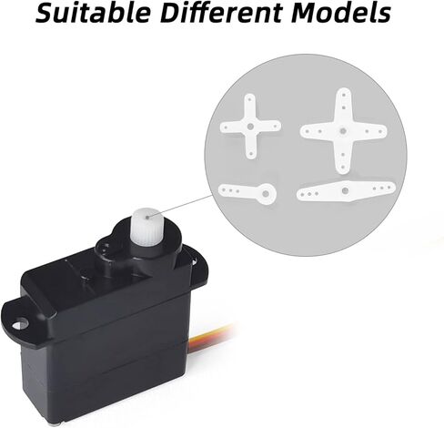 DSPOWER DS-S002 Micro Digital Servo 0.15oz/4.3g لاستبدال Radiolink A560 Rudder الأصلي، قارب سيارة روبوت هليكوبتر (طول كابل مؤازر 5.75 بوصة/14.6 سم) in Kuwait