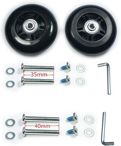 2 Sets 80mm Luggage Suitcase Wheels Replacement, Inline Outdoor Skate Replacement Wheels,Rubber Swivel Caster Wheels Repair Kits in Saudi Arabia
