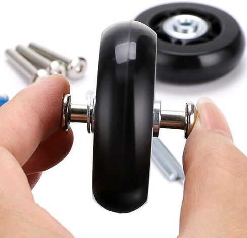 2 Sets 80mm Luggage Suitcase Wheels Replacement, Inline Outdoor Skate Replacement Wheels,Rubber Swivel Caster Wheels Repair Kits in Saudi Arabia
