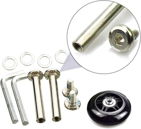 2 Sets 80mm Luggage Suitcase Wheels Replacement, Inline Outdoor Skate Replacement Wheels,Rubber Swivel Caster Wheels Repair Kits in Saudi Arabia