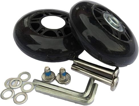 2 Sets 80mm Luggage Suitcase Wheels Replacement, Inline Outdoor Skate Replacement Wheels,Rubber Swivel Caster Wheels Repair Kits in Saudi Arabia