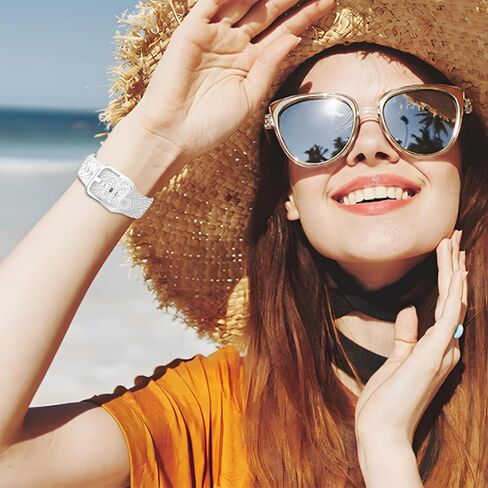 3 قطع من أساور السيليكون المنقوشة بالزهور متوافقة مع ساعة Samsung Galaxy Watch 6 5 4 40 مم 44 مم، ساعة Galaxy Watch 5 Pro Band 45 مم/ساعة 6/4 حزام كلاسيكي 42 مم 46 مم 43 مم 47 مم، 20 مم سوار نسائي من السيليكون الناعم القابل للتعديل in Kuwait