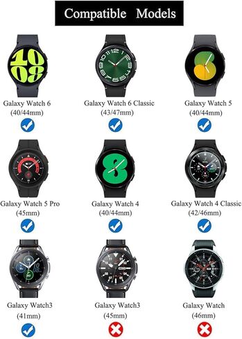 سوار معصم مرن 20 مم/حزام يد متوافق مع ساعة Samsung Galaxy Watch 4 40 مم/44 مم/كلاسيك 42 مم/كلاسيك 46 مم، Galaxy Watch3 41 مم، ساعة Galaxy Watch Active 2 40 مم الذكية (أسود، متوسط) in Kuwait