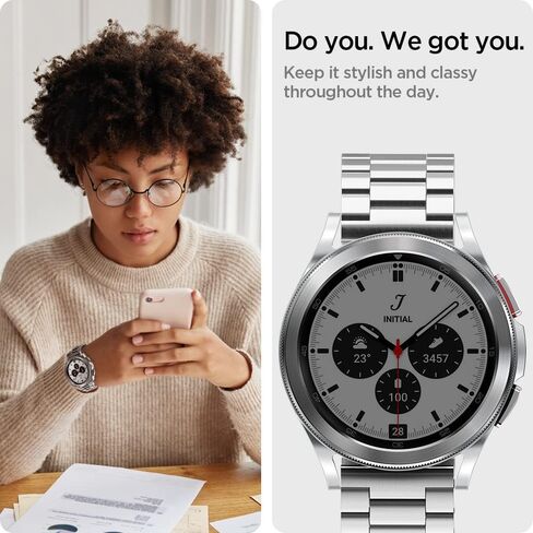 Spigen Modern Fit Designed For Samsung Galaxy Watch 6/5/4 44/40mm, Classic 6 47/43mm, 5 Pro 45mm, 4 Classic 46/42mm, 3 41mm, Active 1&2 Band in Saudi Arabia