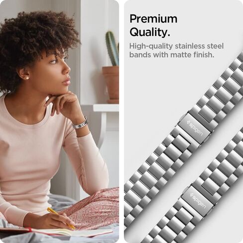 Spigen Modern Fit Designed For Samsung Galaxy Watch 6/5/4 44/40mm, Classic 6 47/43mm, 5 Pro 45mm, 4 Classic 46/42mm, 3 41mm, Active 1&2 Band in Saudi Arabia