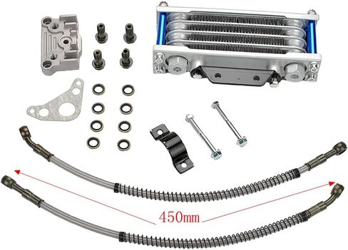 Refit Pit Dirt Bike Oil Cooler Cooling Radiator Engine Kit Universal For 70 110 125 140cc Motorcycle ATV Go Kart in Kuwait