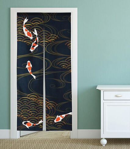 next.design Noren Japanese Style Doorway Curtain with a Picture of Nishiki Carp Nishikigoi Printed on it (pattern1) in Saudi Arabia